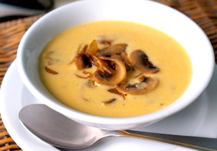 Рецепт: Суп с грибами и сыром