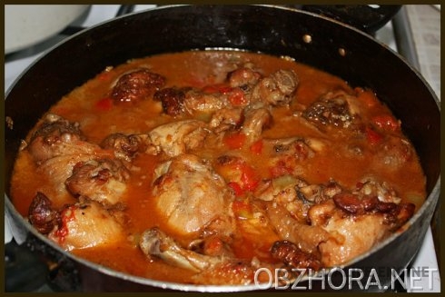 Курица тушеная с помидорами - Вторые блюда - Рецепты с фото
