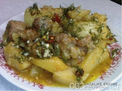 Свинина с картошкой и грибами - Вторые блюда - Рецепты с фото