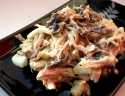 Рецепт: Салат из мандаринов, грибов, сыра и перца