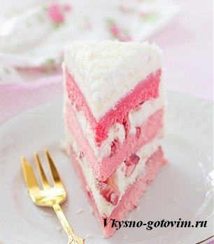 Рецепт розового торта с кокосом. Готовим вкусный торт с кокосом быстро и вкусно.