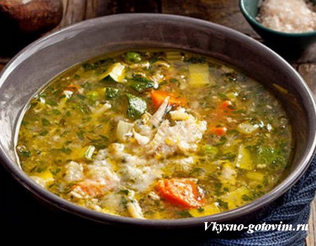 Овощной суп с куриными крылышками рецепт