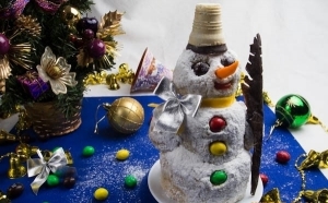 Торт «Снеговик»: рецепт с фото