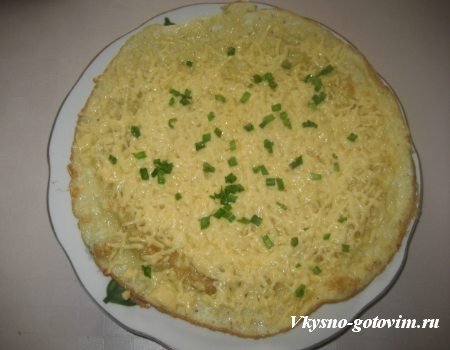 Омлет с сыром. Рецепт омлет с яиц с сыром быстро и вкусно.