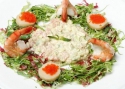 Рецепт: Салат из кальмаров с багетом
